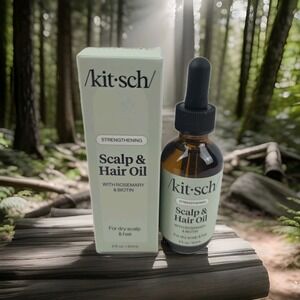 Kitsch Rosemary Oil for Hair Growth – Pre-Wash Hair Oil with Castor, Biotin, Joj
